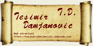 Tešimir Damjanović vizit kartica